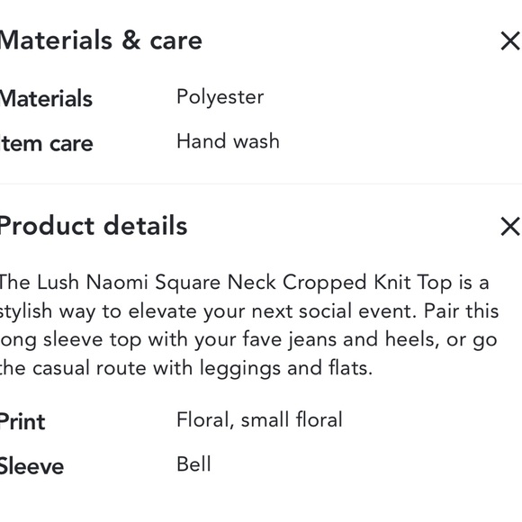 LUSH Naomi Square Neck Cropped Knit Top - Picture 11 of 11